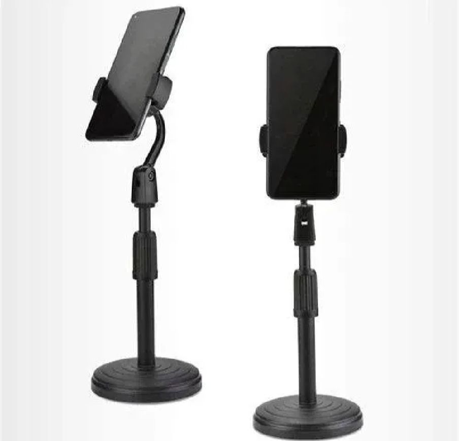 Adjustable Mobile Phone Stand Retractable Holder Desk Table Clip Bracket Cell Phone Support Mount for Live Broadcast Video Recording