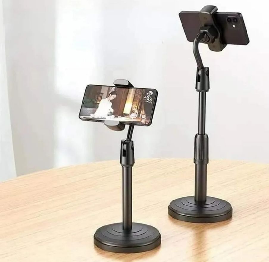 Adjustable Mobile Phone Stand Retractable Holder Desk Table Clip Bracket Cell Phone Support Mount for Live Broadcast Video Recording