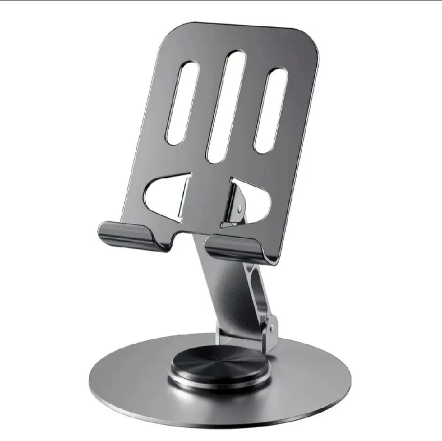 360° Adjustable Mobile & Tablet Desk Stand Holder Clip for TikTok, YouTube Shorts, Live Streaming & Video Recording – Black